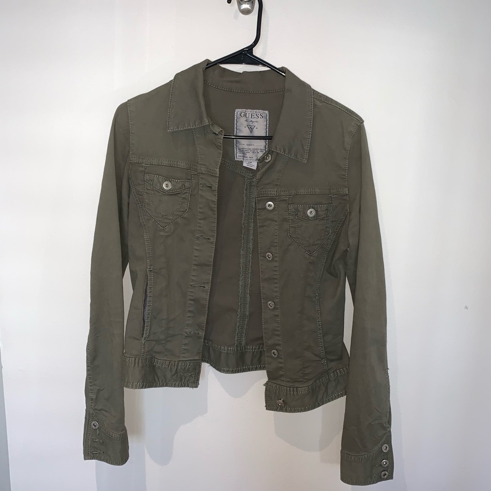 Guess army green jacket